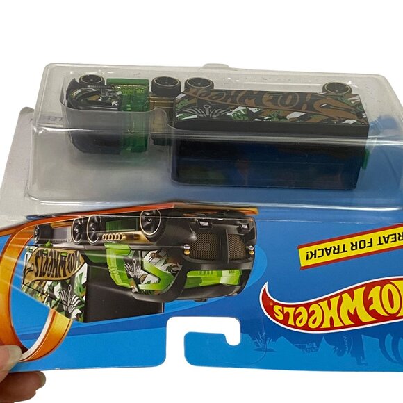 Hot Wheels Speed Fleet Hauler Truck Semi with Trailer Black Green 2018 Mattel - Picture 9 of 10